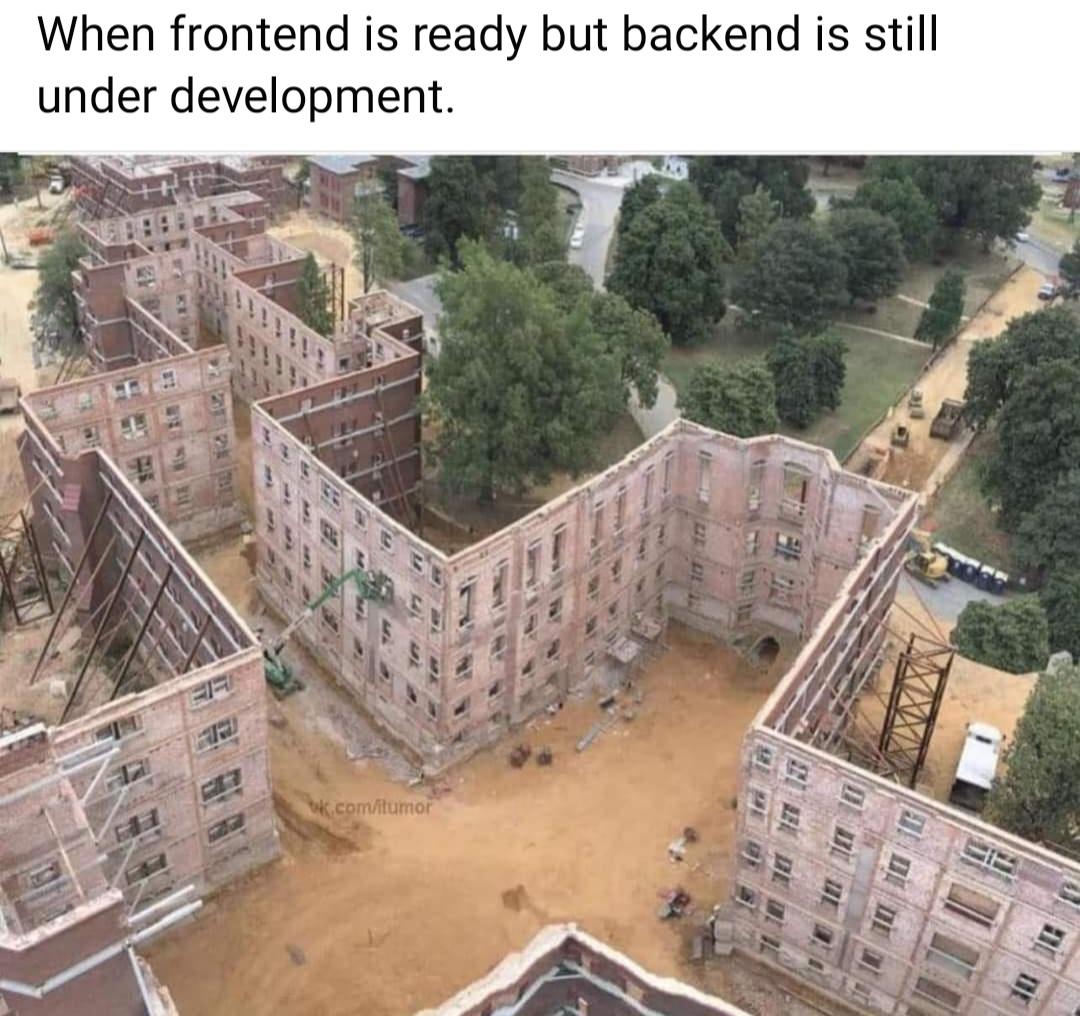 When frontend is ready but backend is still under development